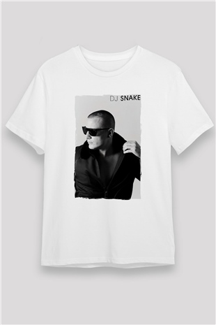 Snake Beyaz Unisex Tişört T-Shirt - TişörtFabrikası