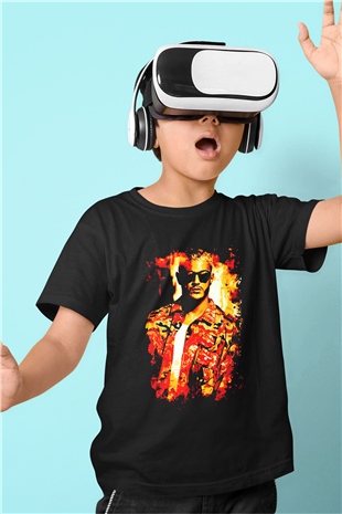 Snake Siyah Unisex Çocuk Tişört