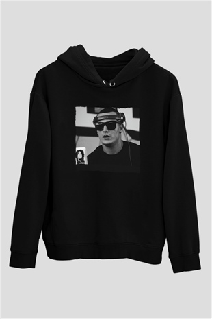 Snake Siyah Unisex Kapüşonlu Sweatshirt