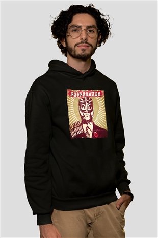 Snake Siyah Unisex Kapüşonlu Sweatshirt