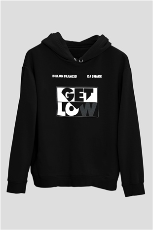 Snake Siyah Unisex Kapüşonlu Sweatshirt