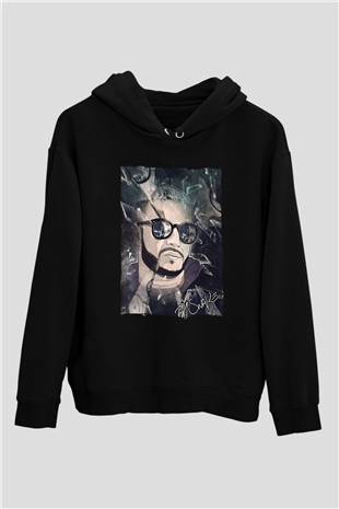 Snake Siyah Unisex Kapüşonlu Sweatshirt