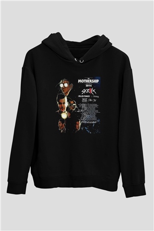 Snake Siyah Unisex Kapüşonlu Sweatshirt