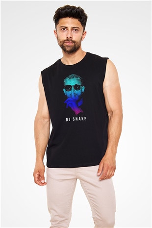 Snake Siyah Unisex Kolsuz Tişört