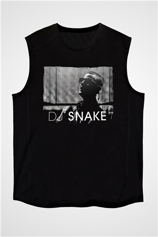 Snake Siyah Unisex Kolsuz Tişört