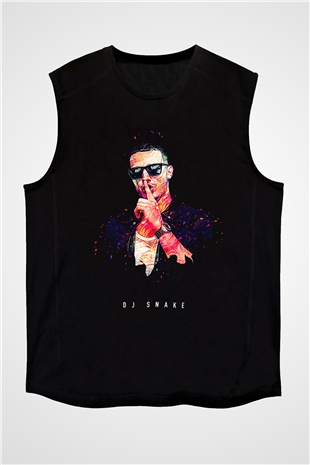 Snake Siyah Unisex Kolsuz Tişört