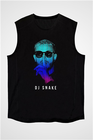 Snake Siyah Unisex Kolsuz Tişört