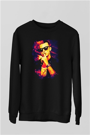 Snake Siyah Unisex Sweatshirt