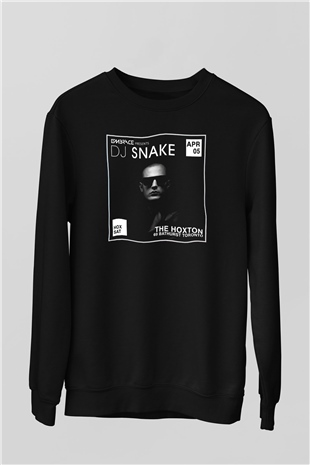 Snake Siyah Unisex Sweatshirt