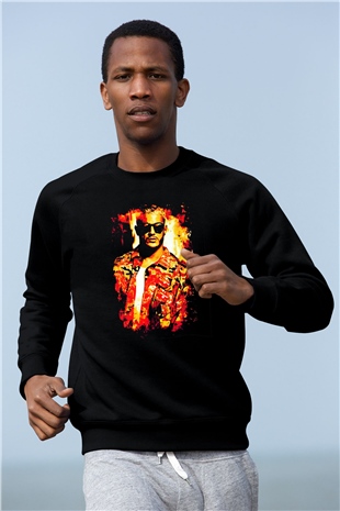 Snake Siyah Unisex Sweatshirt
