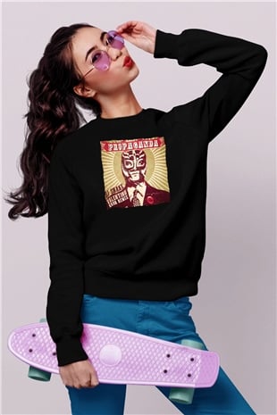 Snake Siyah Unisex Sweatshirt
