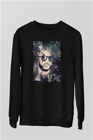 Snake Siyah Unisex Sweatshirt