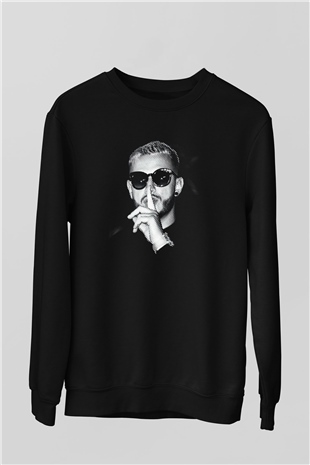 Snake Siyah Unisex Sweatshirt