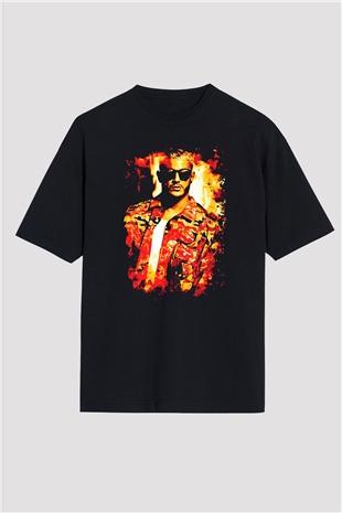 Snake Siyah Oversize Tişört Oversize T-shirt - TişörtFabrikası