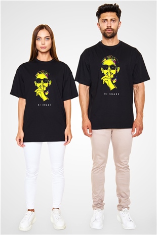 Snake Siyah Oversize Tişört Oversize T-shirt - TişörtFabrikası