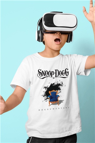 Snoop Dogg Baskılı Beyaz Unisex Çocuk Tişört