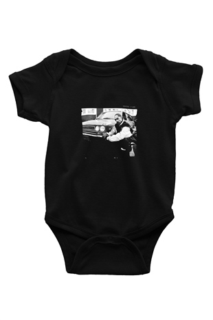 Snoop Dogg Baskılı Unisex Siyah Bebek Body - Zıbın
