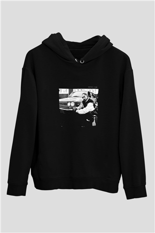 Snoop Dogg Baskılı Unisex Siyah Hoodie