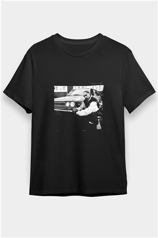 Snoop Dogg Baskılı Unisex Siyah Tişört