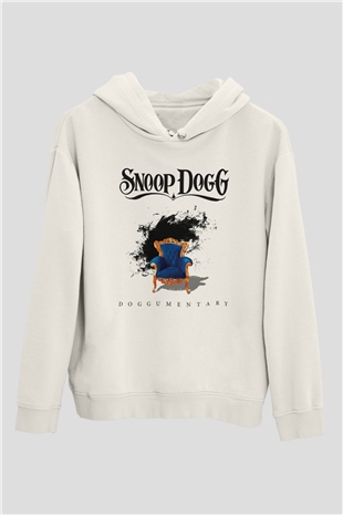 Snoop Dogg Beyaz Unisex Kapşonlu Sweatshirt