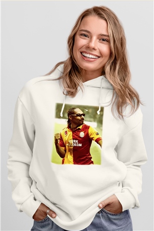 Snoop Dogg Beyaz Unisex Kapşonlu Sweatshirt