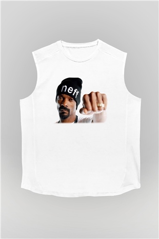 Snoop Dogg Beyaz Unisex Kolsuz Tişört