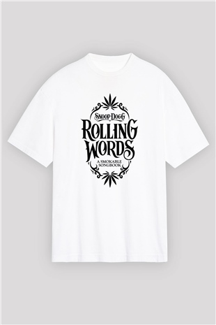 Snoop Dogg Beyaz Unisex Oversize Tişört T-Shirt