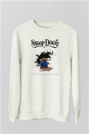 Snoop Dogg Beyaz Unisex Sweatshirt