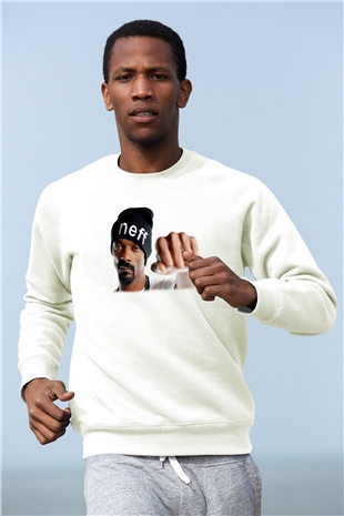 Snoop Dogg Beyaz Unisex Sweatshirt