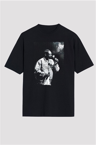 Snoop Dogg Siyah Oversize Tişört Oversize T-shirt - Tişört Fabrikası