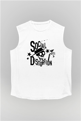 Social Distortion Beyaz Unisex Kolsuz Tişört