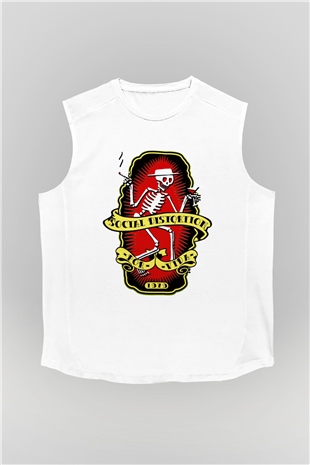 Social Distortion Beyaz Unisex Kolsuz Tişört
