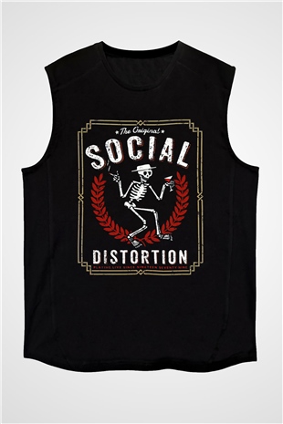 Social Distortion Siyah Unisex Kolsuz Tişört