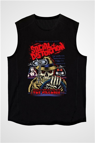 Social Distortion Siyah Unisex Kolsuz Tişört