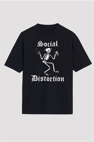 Social Distortion Siyah Unisex Oversize Tişört T-Shirt
