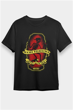 Social Distortion Siyah Unisex Tişört T-Shirt - Tişört Fabrikası