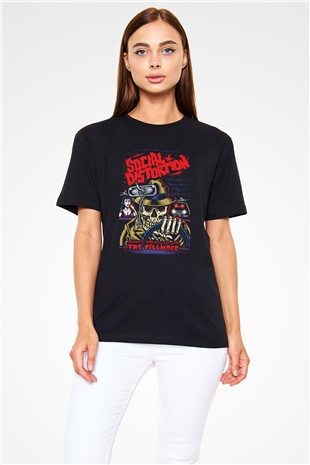Social Distortion Siyah Unisex Tişört T-Shirt - Tişört Fabrikası