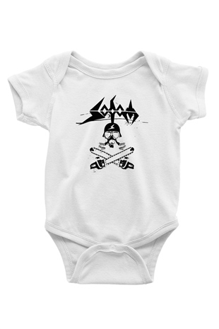 Sodom Baskılı Beyaz Unisex Bebek Body - Zıbın