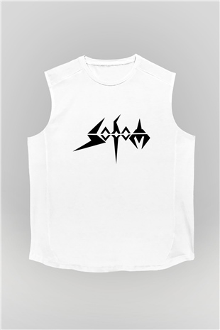 Sodom Beyaz Unisex Kolsuz Tişört