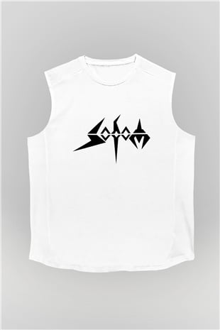 Sodom Beyaz Unisex Kolsuz Tişört