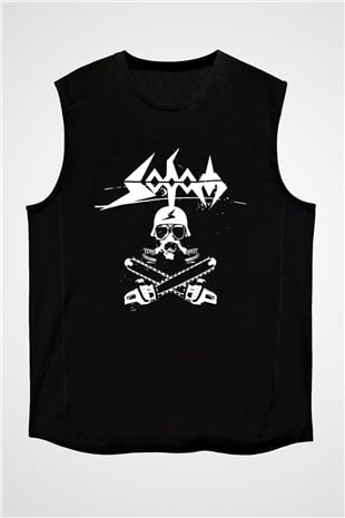Sodom Siyah Unisex Kolsuz Tişört