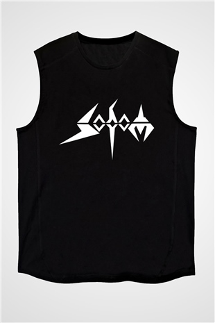 Sodom Siyah Unisex Kolsuz Tişört