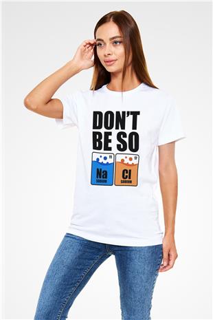 Sodyum Klor Baskılı Unisex Beyaz Tişört - Tshirt