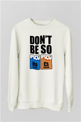 Sodyum Klor Baskılı Unisex Ekru Sweatshirt