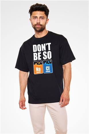 Sodyum Klor Baskılı Unisex Oversize Tişört - Tshirt
