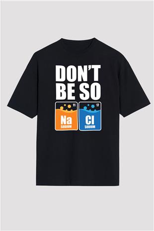 Sodyum Klor Baskılı Unisex Oversize Tişört - Tshirt