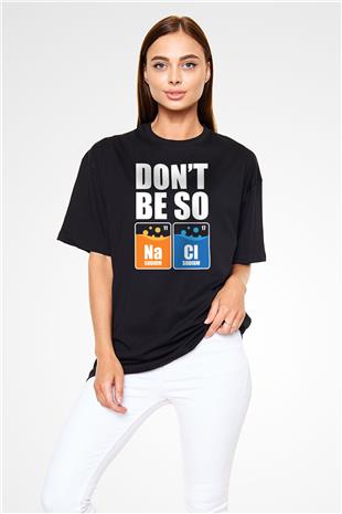 Sodyum Klor Baskılı Unisex Oversize Tişört - Tshirt