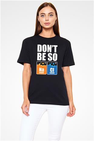 Sodyum Klor Baskılı Unisex Siyah Tişört - Tshirt
