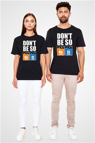 Sodyum Klor Baskılı Unisex Siyah Tişört - Tshirt
