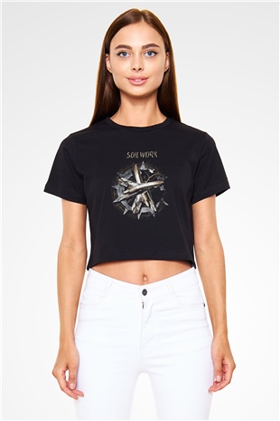 Soilwork Siyah Crop Top Tişört
